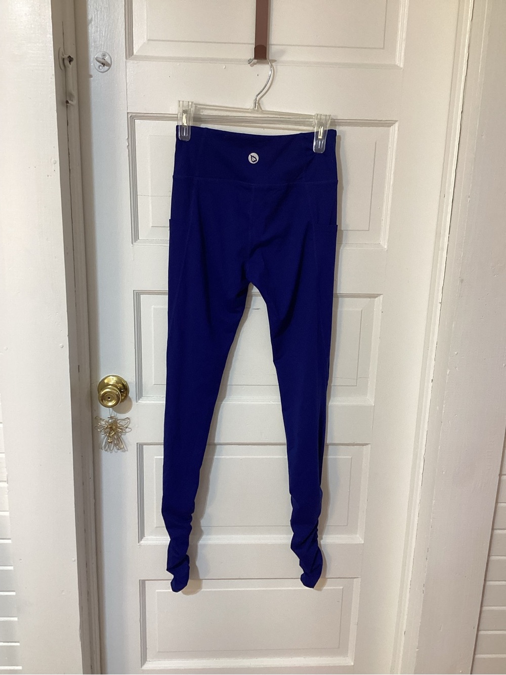 Baleaf Girls' Deep Blue Twist-Hem Leggings - Picture 6 of 8